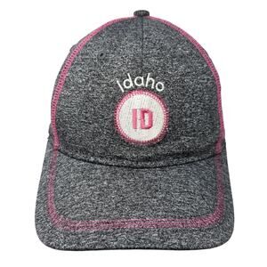 Idaho Strapback Baseball Cap Gray OS Adjustable Embroidered Paramount Apparel